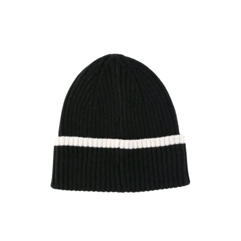 Time and Tru Women's Striped Beanie With Gloves, One Size Fits Most, Black Soot